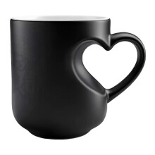Mug thermochromique en céramique rouge à cœur changeant de couleur (2026) pour le café A