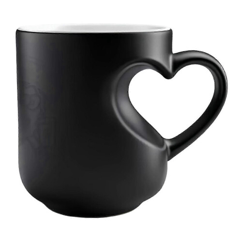 Tazza a forma di cuore termocromica rossa del 2026 per caffè.