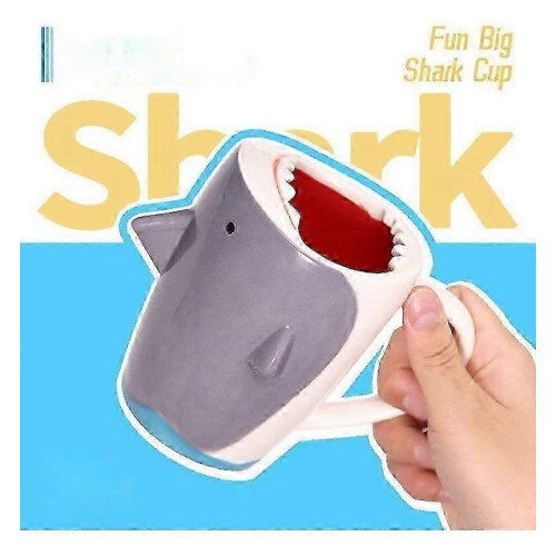 2026 Funny 3D Big Shark Biomimetic Ceramic Mug 2