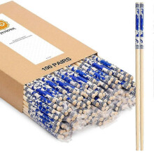 Palillos desechables de bambú, 100 pares, empaquetados individualmente (2026)