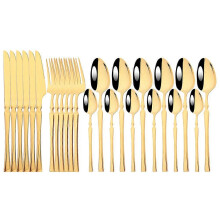 2026 24 Pièces de Couverts en Acier Inoxydable Couteau Fourchette Cuillère à Thé Service de Table Haut de Gamme Cadeau