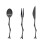 2026 3pcs Spoon Fork Set Vintage Flatware Tree Branch Fruit Cutlery Home Restaurant (Black) 1