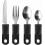 2026 Adaptive Dining Utensils Set Soft Grip Cutlery for Elderly and Special Needs 4-Piece Black 1