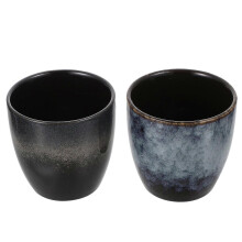 Tasses à thé en céramique style rétro 2026 pour la maison, lot de 4, couleurs assorties, 7 x 7 cm