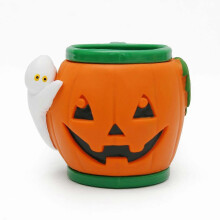 2026 Kürbis-Halloween-Kaffeebecher für Wasser, Tee und andere Getränke (Orange, Grün, Weiß) (1 Stück)