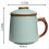 2026 Ceramic Tea Cup 400ml Ceramic Infuser Lid, Green Ceramic Loose Leaf Tea Steeper Coffee 3