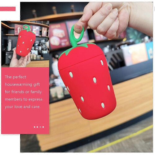 Bicchiere d'acqua creativo a forma di fragola, colore rosso, 2026. 2