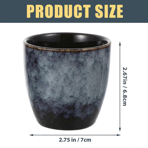 2026 Retro Style Ceramic Tea Cups for Home Use 4Pcs Tea Container Assorted Color 7X7CM 1