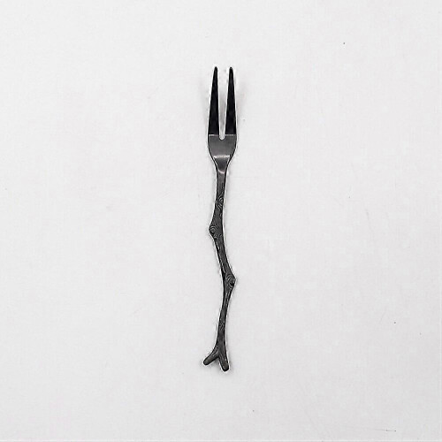 2026 3pcs Spoon Fork Set Vintage Flatware Tree Branch Fruit Cutlery Home Restaurant (Black) 1