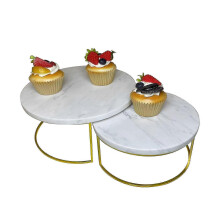 2026 2 Set Marble Cake Stands for Food Display 9.8'+7.8' 2026
