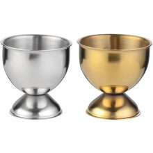2026 2 piezas Accesorios Regalo Bandeja para huevos de acero inoxidable Soporte para huevos Duro y blando