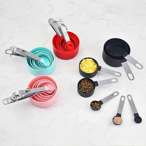 2026 Measuring Cups Spoons Set, Measuring Cups Measuring Spoons Stackable Stainless Steel Handle 2