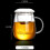 2026 2x 550ml Teebecher mit Deckel, Teeservice, Bierbecher, Bürobecher, Glasbecher, chinesisch, transparent 2