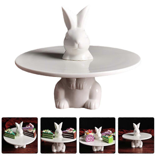2026 Ceramics Cake Tray for Dessert Storage 1Pcs White Elegant Cupcake Display Stand 1
