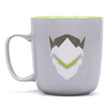 Offiziell lizenzierte Genji-Design-Keramiktasse (350 ml), grau, 350 ml, 350 ml.