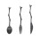 2026 3pcs Spoon Fork Set Vintage Flatware Tree Branch Fruit Cutlery Home Restaurant (Black) 4
