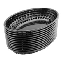 2026 12 pièces Paniers à repas rapides en plastique Assiettes de service ovales Frites Gâteau Bre (haoyi)