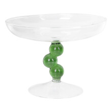 2026 Glass Snack Tray Footed Fruit Plate for Home with High Borosilicate