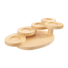 2026 Wooden Sushi Display Stand for Storage Five-Step Ladder Serving Rack