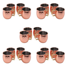 2026 Mini-Moscow-Mule-Becher aus Edelstahl (2 Unzen), Mini-Becher, Kupferbecher, Shot-Becher-Set, 20er-Set, Roségold
