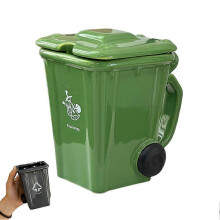 Tasse à café 400 ml 2026, recyclable, en forme de poubelle (F0M7)