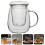 2026 Glas-Teetasse, transparent, mit Filter, 4er-Set, 13,3 x 13,2 cm 3