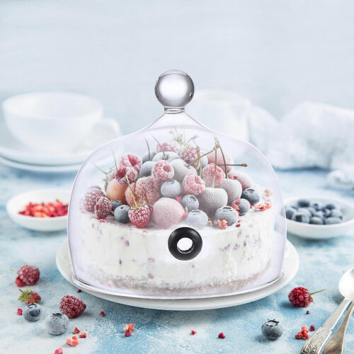 2026 Smoke Cover Glass Cake Display Cover for Kitchen Use 1Pcs 1
