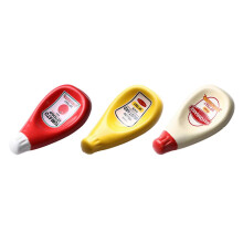 2026 Lot de 3 coupelles en céramique extrudée pour sauce tomate, sauce soja, ketchup et moutarde - S