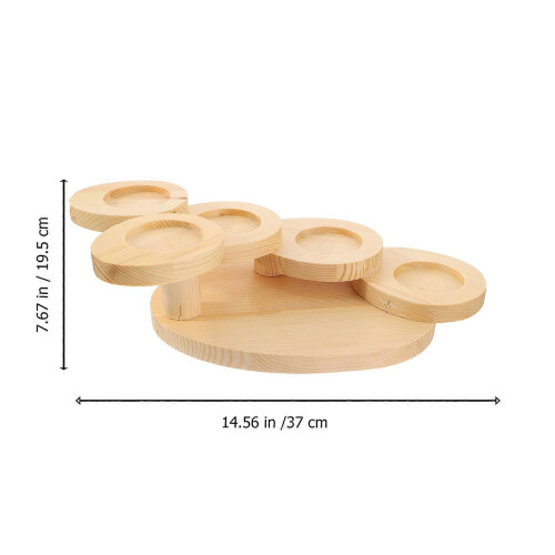 2026 Wooden Sushi Display Stand for Storage Five-Step Ladder Serving Rack 1