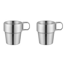 2026 2X Stainless Steel Cup Coffee Cup Water Cup Beer Mug Camping Mug Picnic Coffee Cup Silver