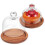 2026 Egg Dish Cake Stand with Dome for Kitchen Use 2Pcs Butter Dishes 1