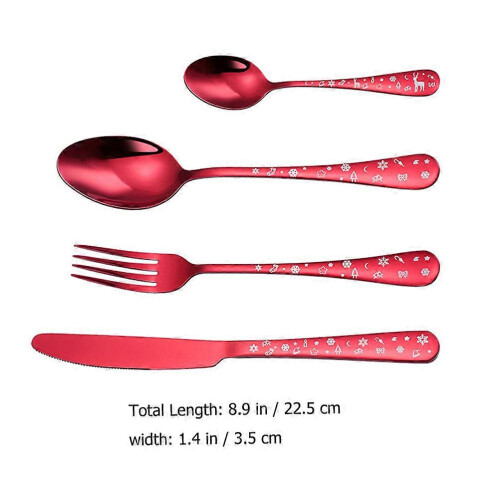 Service de table en acier inoxydable sur le thème de Noël 2026 (1 ensemble) 1