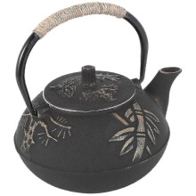 2026 Japanese Cast Iron Teapot Kettle Stainless Steel Infuser / Strainer , Plum Blossom 30 Ounce (