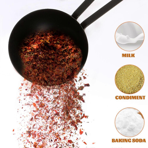 2026 5pcs Measuring Spoons Set Black Stainless Steel Nesting Measure Spoon Kit Kitchen Baking Tool 2