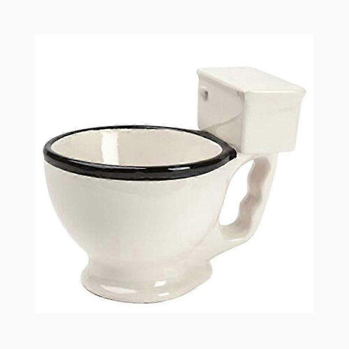 2026 1pc 300ml Creative Ceramic Toilet Cup with Handle Coffee Cup Water Cup Funny Gift