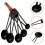 2026 5pcs Measuring Spoons Set Black Stainless Steel Nesting Measure Spoon Kit Kitchen Baking Tool 4