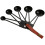 2026 5pcs Measuring Spoons Set Black Stainless Steel Nesting Measure Spoon Kit Kitchen Baking Tool 5