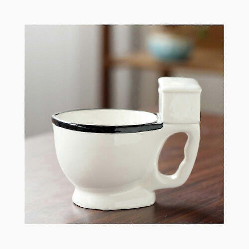 2026 1pc 300ml Creative Ceramic Toilet Cup with Handle Coffee Cup Water Cup Funny Gift 1
