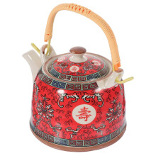 Théière en céramique 2026, style chinois, en porcelaine avec anse, pour usage domestique