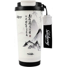 Mug de voyage isotherme 2026, tasse à café en acier inoxydable de 500 ml avec paille intégrée