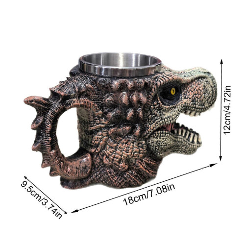 2026 Dinosaur Cup Nonrust Steel Liner Easy Cleaning Dinosaur Cup Home Decors Gift Multicolor 2