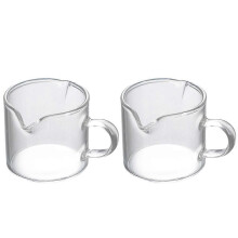 Mug à café 2026 pour le rangement, lot de 2 tasses transparentes en verre à double ouverture
