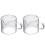 2026 Coffee Mug for Storage Use 2Pcs Transparent Glass Double-Mouth Cups 1