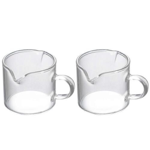 2026 Coffee Mug for Storage Use 2Pcs Transparent Glass Double-Mouth Cups