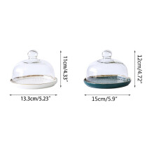 2026 Ceramic Cake Stand Dessert Plate Table Cake Tray Glass Cover Macaron Racks Stand Party White