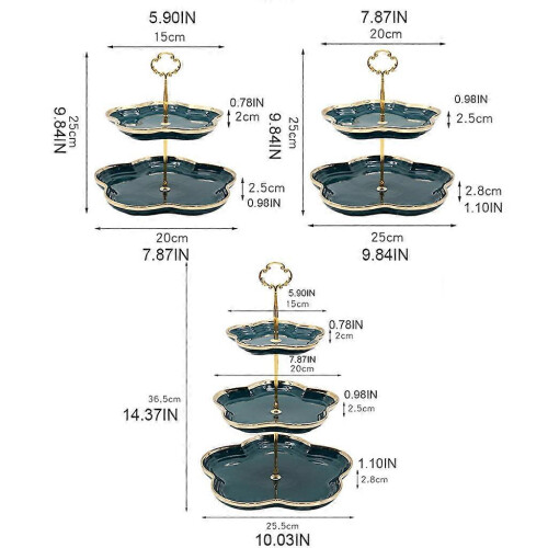 2026 Tower Stand 2/3 Tier Cake Stand Easy Party Gift Rack Lover Multicolor medium small size edge) 1
