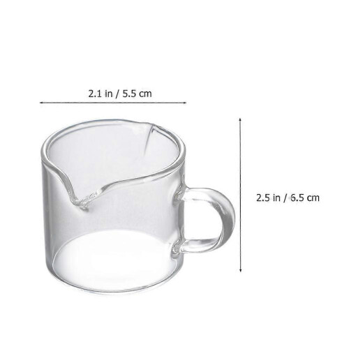 2026 Coffee Mug for Storage Use 2Pcs Transparent Glass Double-Mouth Cups 1