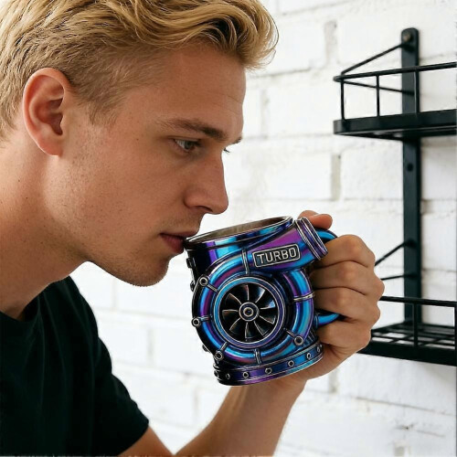 2026 Retro Engine Mug, V8 Engine Turbo Mug - 3D Mechanical HO Cup T Coffee E0Z4 2