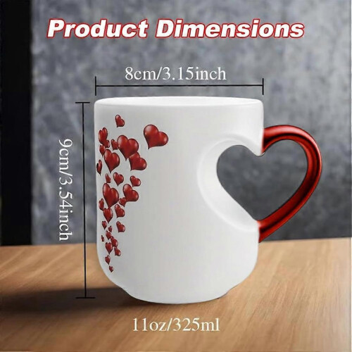 2026 Color Changing Magic Ceramic Mug Funny Color Changing Coffee Cup Handle Reveals Surprise 1