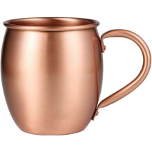 2026 530ML Pure Copper Mug Mug Drum Cup Cocktail Cup Pure Copper Mug Restaurant Bar Cold Drink Cup B